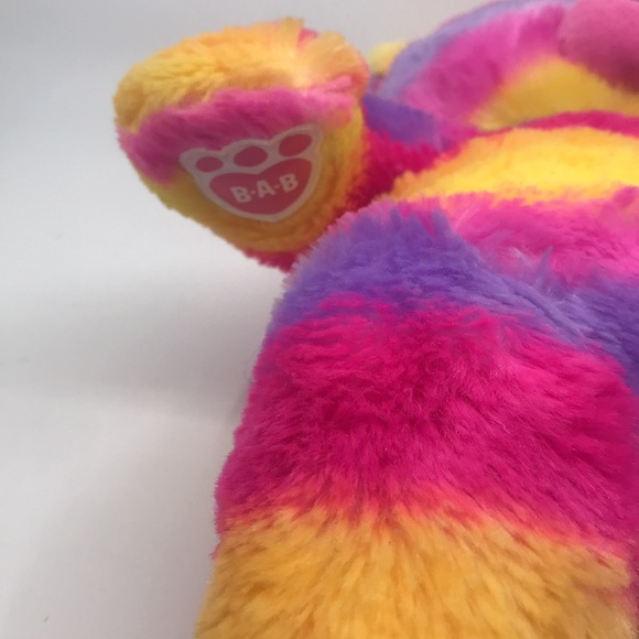 Build A Bear Plush Rainbow Candy Tripe With Eyelashes Stuffed Animal 17” - Picture 9 of 14